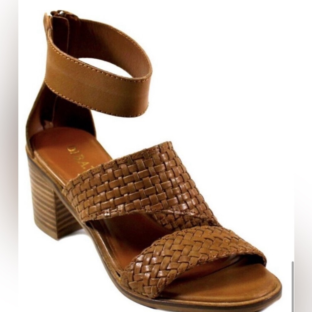 Diba True‎ Can’t Wait Sandal Women’s Size 8 Shoe Woven Brown Tan Leather